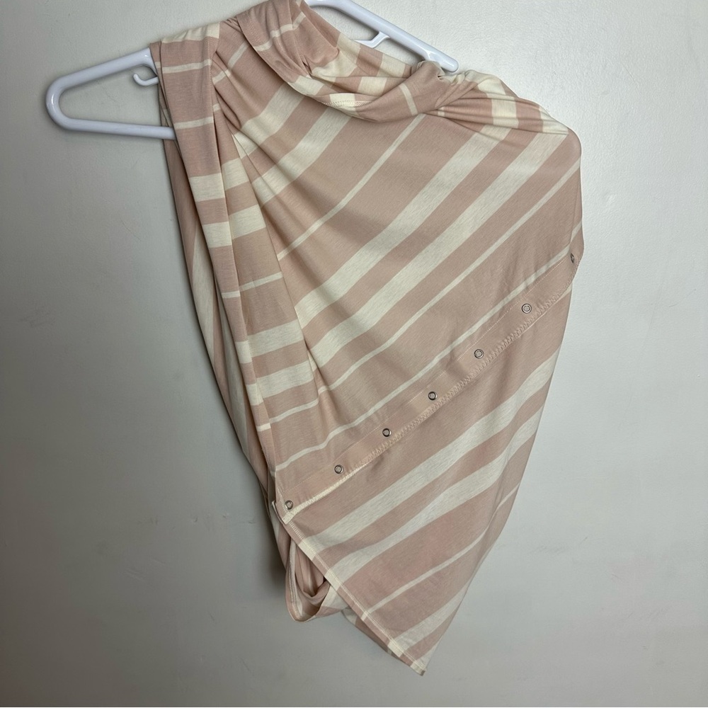 Lululemon Vinyasa Scarf One Size Pima Cotton Striped light pink & cream